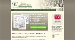 Desktop Screenshot of melickprofessionalgenealogists.com
