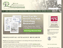 Tablet Screenshot of melickprofessionalgenealogists.com